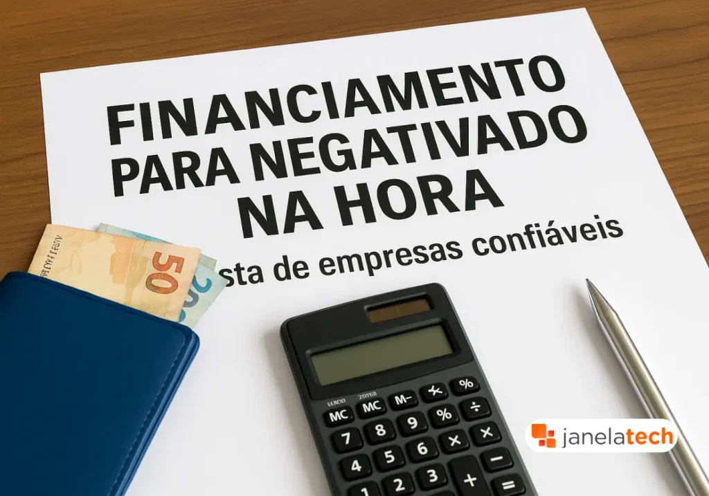 Financiamento para negativado na hora: Empresas confiáveis - Janela Tech